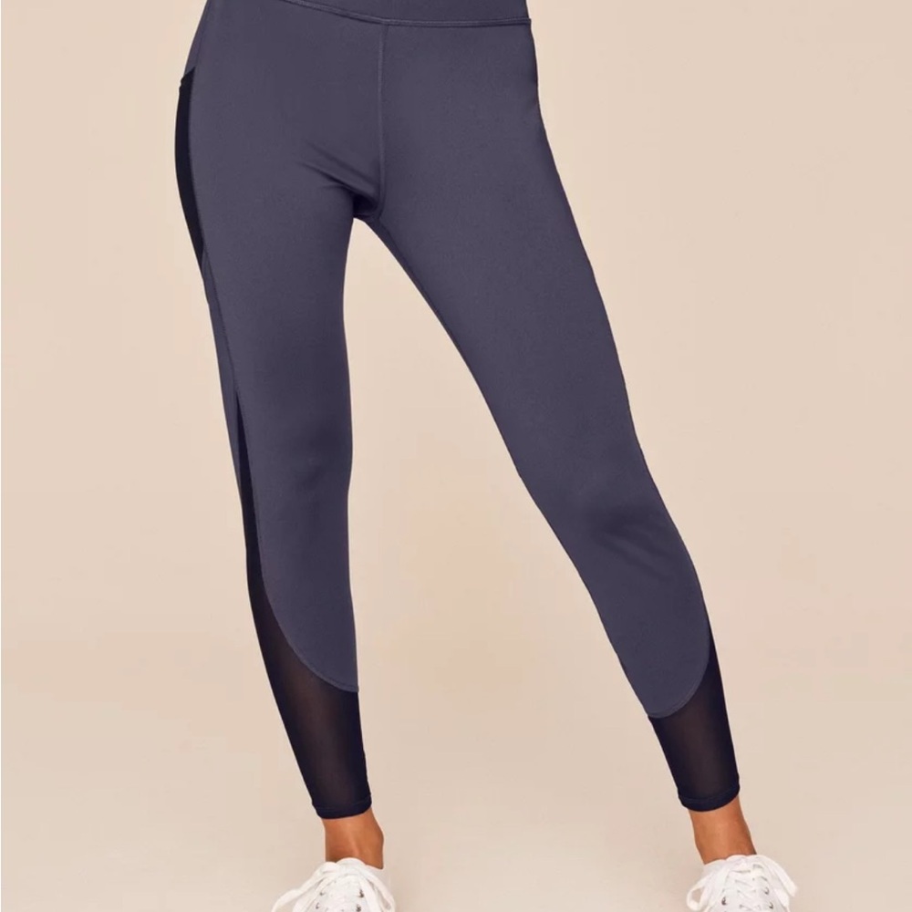 Purple Walkpop Leggings with Mesh Detail